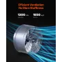 Gable Mount Fan, 15 Inch Attic Exhaust Fan with Adjustable Thermostat & Outer Mesh, 1300 CFM House Ventilator Cools Up to 1850 S
