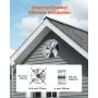 Gable Mount Fan, 15 Inch Attic Exhaust Fan with Adjustable Thermostat & Outer Mesh, 1300 CFM House Ventilator Cools Up to 1850 S