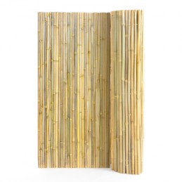 Natural Rolled Bamboo Fence Bamboo Panel 6 ft H x 8 ft L x 0.75 in D.