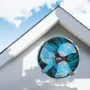 Gable Mount Fan, 15 Inch Attic Exhaust Fan with Adjustable Thermostat & Outer Mesh, 1300 CFM House Ventilator Cools Up to 1850 S