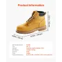 Steel Toe Work Boots, UK Size 11, Waterproof Work Boots for Men, Slip-Resistant Work Boot, Lightweight and Breathable Rubber Sol