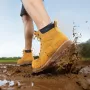 Steel Toe Work Boots, UK Size 11, Waterproof Work Boots for Men, Slip-Resistant Work Boot, Lightweight and Breathable Rubber Sol