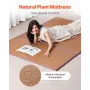 Japanese Tatami Mat, 80 x 55 in Foldable Handwoven Natural Rattan Tatami Mat, Non-Slip & Easily Cleaned Japanese Tatami Floor Ma