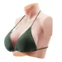 Silikone brystplade c-cup høj hals falske bryster til cosplay