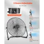 18 i gulvventilator 3-hastighed 360 ° Justerbar Tilt