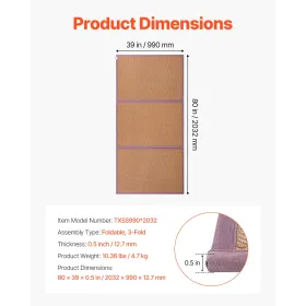 Japansk Tatami Mat 80 x 39 i sammenfoldelig naturlig rotting tatami madras