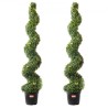2 Pack 5 'Artificial Boxwood Topiary Tree Faux Plant UV Decor in/Outdoor