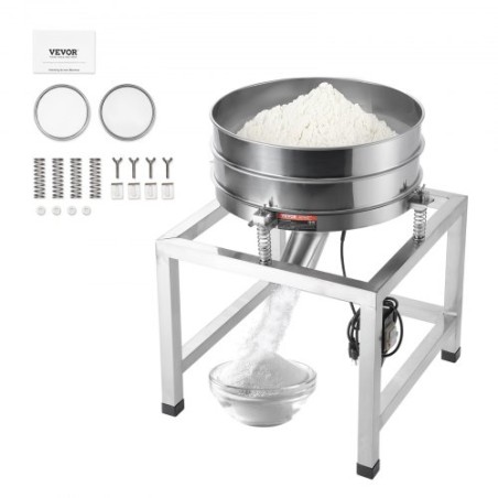 Electric Vibrating Sieve Machine with 40+100 Mesh Automatic Sifter Shaker
