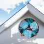 Gable Mount Fan, 15 Inch Attic Exhaust Fan with Adjustable Thermostat & Outer Mesh, 1650 CFM House Ventilator Cools Up to 2360 S