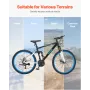  Mountain Bike, 26 inch MTB Bicycle with Full Dual Suspension, 21 Speed Twist Shifting, Comfort Saddle, Dual Disc Brake, Al