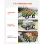 1200 Lbs Steel Garden Cart, Heavy Duty Pullable Garden Wagon Yard Cart, 2 in 1 Outdoor Metal Utility Wagon Yard Trailer with 13"