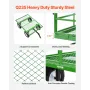 1200 Lbs Steel Garden Cart, Heavy Duty Pullable Garden Wagon Yard Cart, 2 in 1 Outdoor Metal Utility Wagon Yard Trailer with 13"