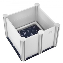 Dog Whelping Box 28.3x28.3x18.1in PVC med Rails Pee Pad for Dogs hvalpe