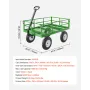 1200 Lbs Steel Garden Cart, Heavy Duty Pullable Garden Wagon Yard Cart, 2 in 1 Outdoor Metal Utility Wagon Yard Trailer with 13"