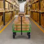 1200 Lbs Steel Garden Cart, Heavy Duty Pullable Garden Wagon Yard Cart, 2 in 1 Outdoor Metal Utility Wagon Yard Trailer with 13"