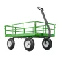 1200 Lbs Steel Garden Cart, Heavy Duty Pullable Garden Wagon Yard Cart, 2 in 1 Outdoor Metal Utility Wagon Yard Trailer with 13"