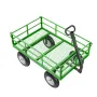 1200 Lbs Steel Garden Cart, Heavy Duty Pullable Garden Wagon Yard Cart, 2 in 1 Outdoor Metal Utility Wagon Yard Trailer with 13"