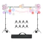Backdrop Stand, 7 x 10 ft Adjustable Photo Backdrop Stand Kit, Portable Background Backdrop Stand with 3 Crossbars, Heavy Duty P