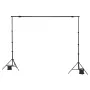 Backdrop Stand, 7 x 10 ft Adjustable Photo Backdrop Stand Kit, Portable Background Backdrop Stand with 3 Crossbars, Heavy Duty P