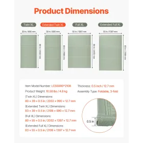 Japansk Tatami Mat Fuld sammenfoldelig og skridsikt rush græs tatami madras