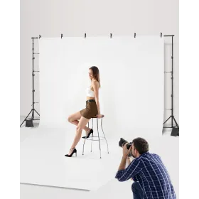 Baggrundsbaggrundsbaggrundsstativ -sæt med 2 stativ til fest- og fotostudio