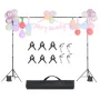 Backdrop Stand, 8.5 x 10 ft Adjustable Photo Backdrop Stand Kit, Portable Background Backdrop Stand with 2 Tripods, Heavy Duty P