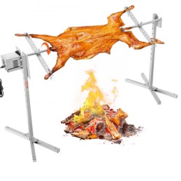 56 "Elektrisk BBQ Rotisserie Grill Kit Rustfrit stål Grill 132 lb Pig Lamb