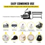 Heat Press 12 "X15" Vinyl Cutter Plotter 53 "Graphics Printer