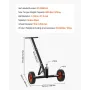Trailer Dolly, 600lbs Tongue Weight Capacity, Carbon Steel Trailer Mover with 1-7/8 in Hitch Ball and 10 in Solid Tires, Portabl
