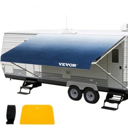 RV Markise stof RV autocamper trailer udskiftning stof 18 ft skifer blå