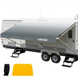 RV Markise stof RV Camper Trailer Udskiftning Stof 15 ft Grå fade