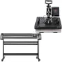 5 in 1 Digital 15"x12" Heat Press&53" Vinyl Cutter w/ Signmaster Software