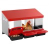 3-Compartment Chicken Nest Box Metal Box with Inclined Nesting Boxes