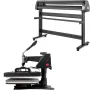 Heat Press 12 "X15" Vinyl Cutter Plotter 53 "Graphics Printer