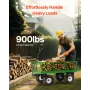 Stålhavevogn med kapacitet på 900 kg, kraftig vogn med 10