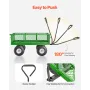900 Lbs Steel Garden Cart on Wheels, Heavy Duty Pullable Garden Wagon Yard Cart, Outdoor Metal Utility Wagon with 10" Tires and 
