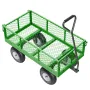 900 Lbs Steel Garden Cart on Wheels, Heavy Duty Pullable Garden Wagon Yard Cart, Outdoor Metal Utility Wagon with 10" Tires and 