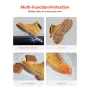 Steel Toe Work Boots, UK Size 12, Waterproof Work Boots for Men, Slip-Resistant Work Boot, Lightweight and Breathable Rubber Sol