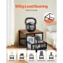 Mini Fridge Stand with Storage, 198 lbs Mini Fridge Table with Movable Storage Cart & Swivel Wheels, Beverage Refrigerator Stand