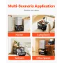 Mini Fridge Stand with Storage, 198 lbs Mini Fridge Table with Movable Storage Cart & Swivel Wheels, Beverage Refrigerator Stand