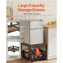 Mini Fridge Stand with Storage, 198 lbs Mini Fridge Table with Movable Storage Cart & Swivel Wheels, Beverage Refrigerator Stand