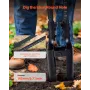 Post Hole Digger, Heavy Duty Post Hole Digger with Fiberglass Handle, Manual Hole Digger with Scale Markings and Metal Blade, Po