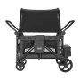 Wagon Stroller for 4 Kids, Push Pull Quad Collapsible Stroller with Adjustable Handle, Safety Harness & Removable Canopy, 4-Seat
