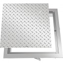 Recessed Manhole Cover Covers 50x50 cm Clear Opening, Galvanized Steel Drain Cover Overall Size 57x57 cm, Sealed Square Manhole