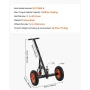 Trailer Dolly, 1000lbs Tongue Weight Capacity, Carbon Steel Trailer Mover with 2 inch Ball, 14 inch Pneumatic Tires, Portable To