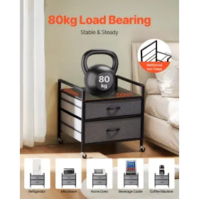 Mini Køleskab Stand med opbevaring 176 lbs Grå mini Køleskab Tabel 2 Skuffer