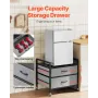 Mini Fridge Stand with Storage, 176 lb-Capacity Mini Fridge Table with 2 Drawers & 4 Swivel Wheels, Mobile Mini Fridge Shelf, Gr