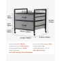 Mini Fridge Stand with Storage, 176 lb-Capacity Mini Fridge Table with 2 Drawers & 4 Swivel Wheels, Mobile Mini Fridge Shelf, Gr