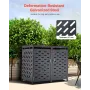 Trash Can Storage, 2 x 52.79 Gal Trash Bin Storage Shed Outdoor, Horizontal Waterproof Storage Cabinet with Chain Lid, Lockable 