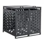 Trash Can Storage, 2 x 52.79 Gal Trash Bin Storage Shed Outdoor, Horizontal Waterproof Storage Cabinet with Chain Lid, Lockable 